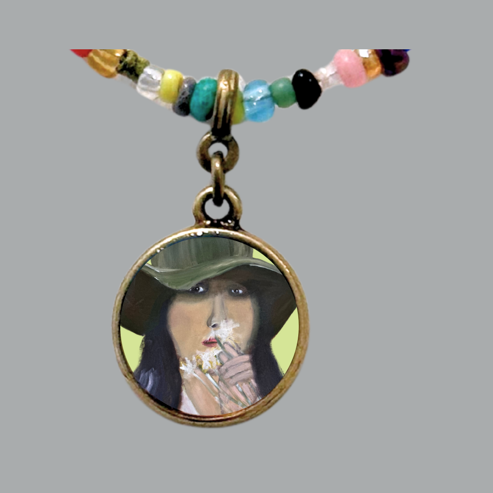 Hand-Beaded Inner-Sisters Charm Necklace