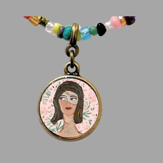 Hand-Beaded Inner-Sisters Charm Necklace