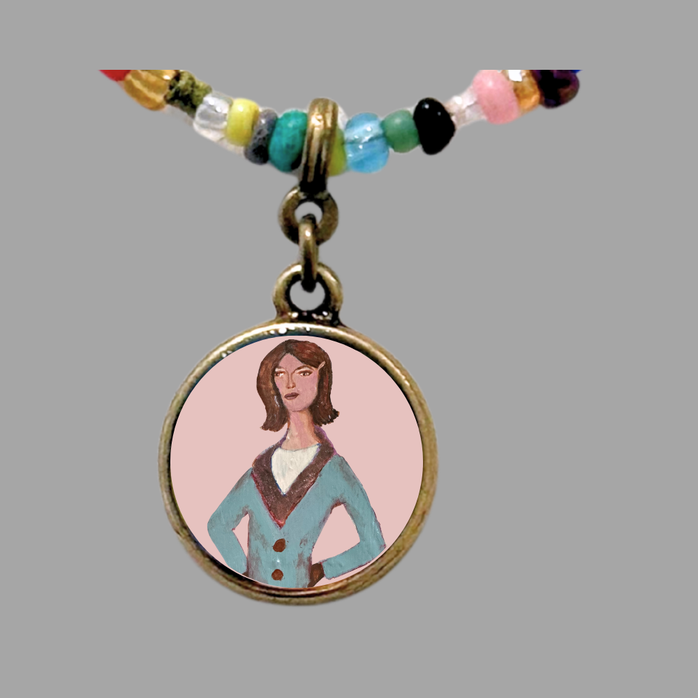 Hand-Beaded Inner-Sisters Charm Necklace