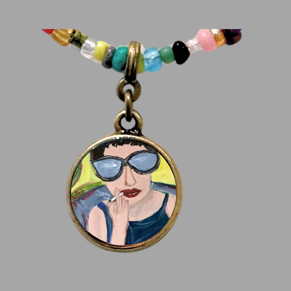 Hand-Beaded Inner-Sisters Charm Necklace